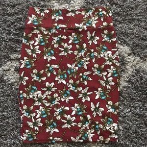 Flowered Pencil Skirt